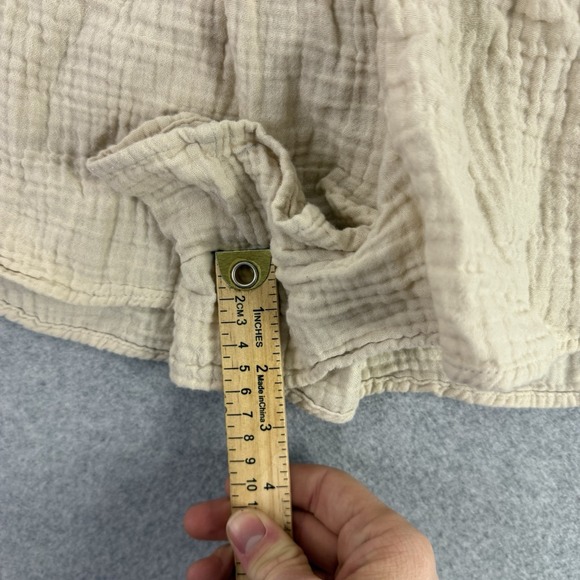 Aerie shorts womens XL gauze cotton slub beige ivory - Picture 5 of 7